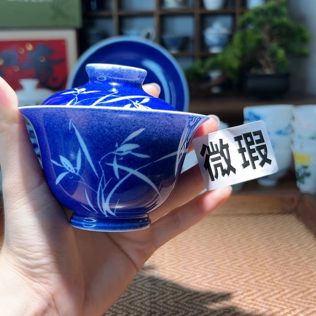 【闪购商品】微瑕 手绘 盖碗
