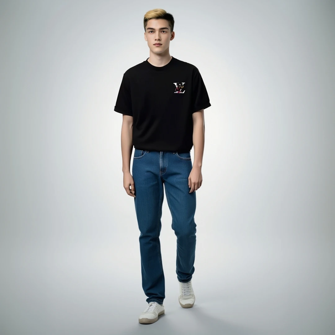 2025百搭夏季新款街头潮流宽松圆领上衣美式休闲纯棉短袖T恤印花