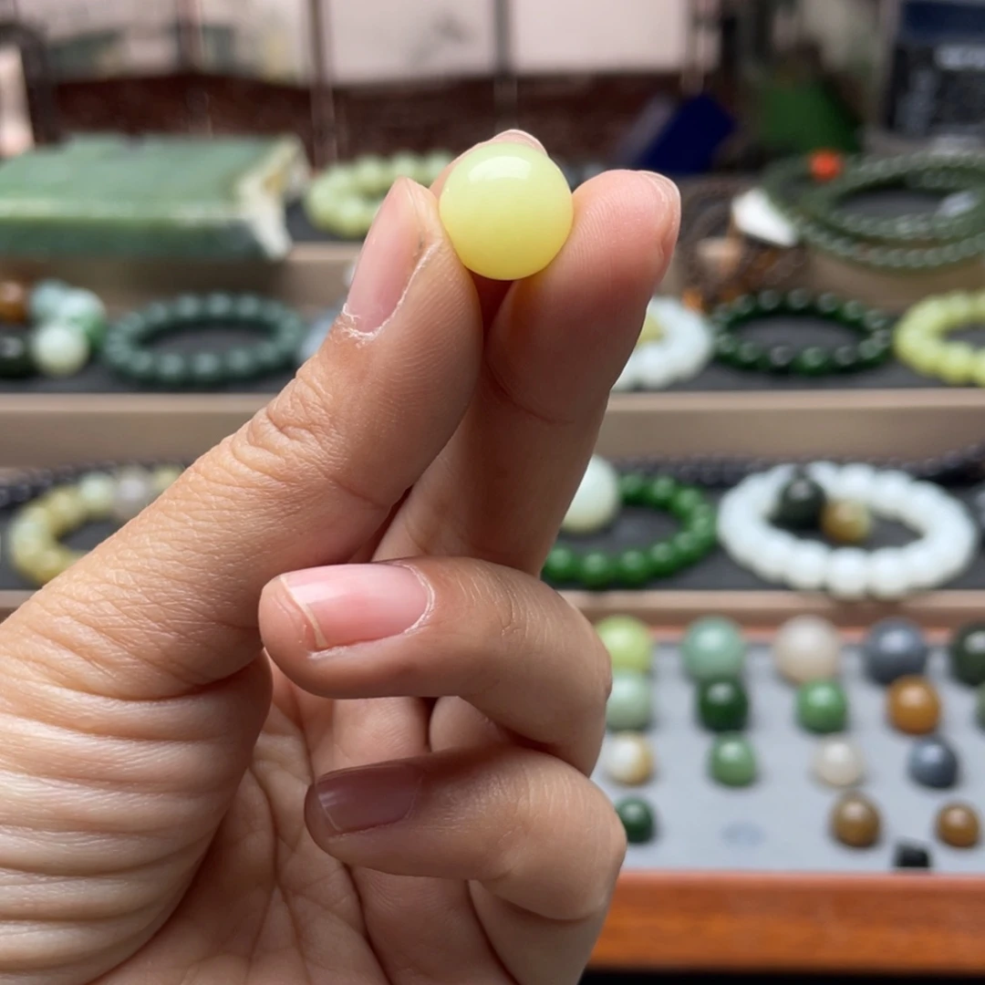 和田玉单珠12未镶嵌