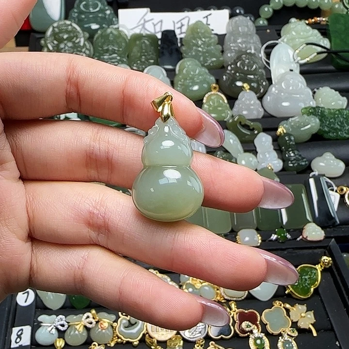 颈饰银S925镶嵌和田玉