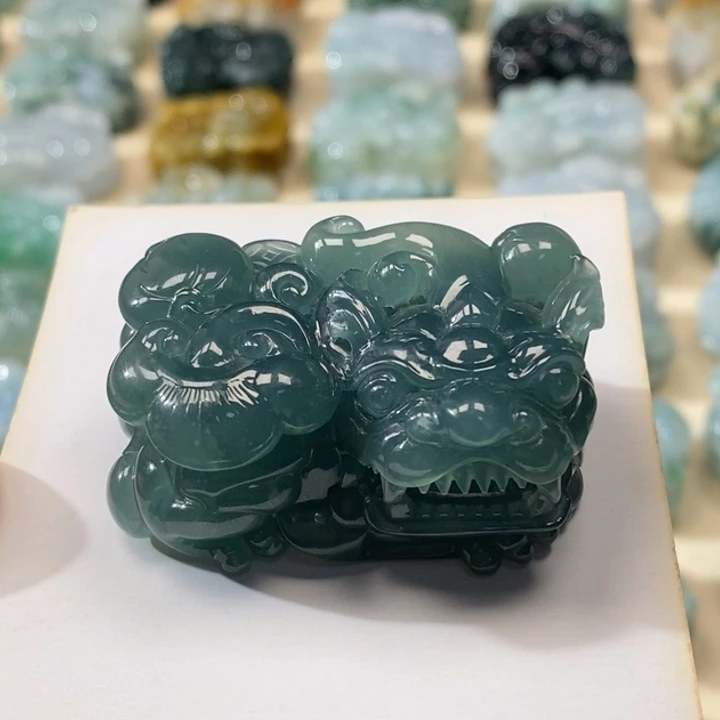 翡翠颈饰未镶嵌烟****9天然翡翠貔貅吊坠