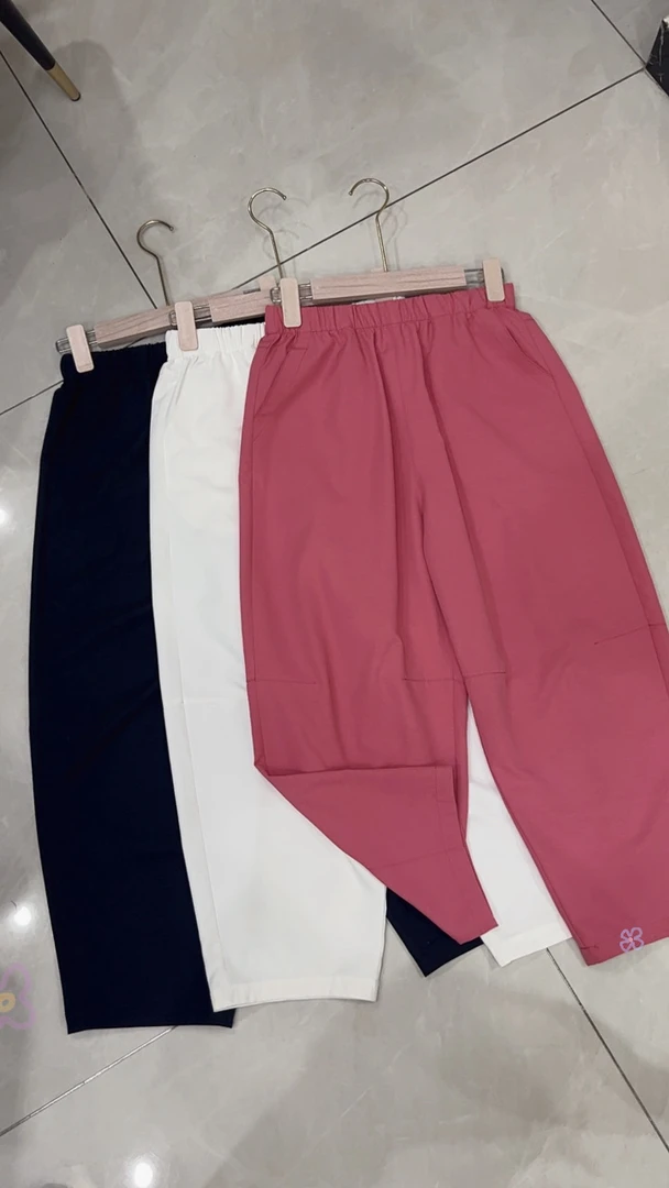 夏季新款透气百搭显瘦薄款九分休闲气球裤