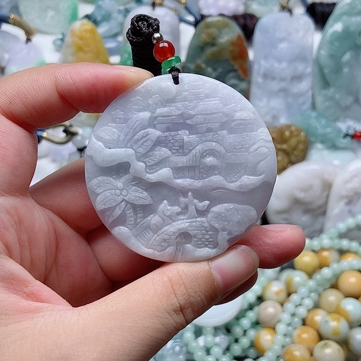 翡翠未镶嵌吊坠(不含链)1