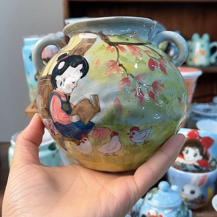 陶景德镇釉下手绘陶瓷