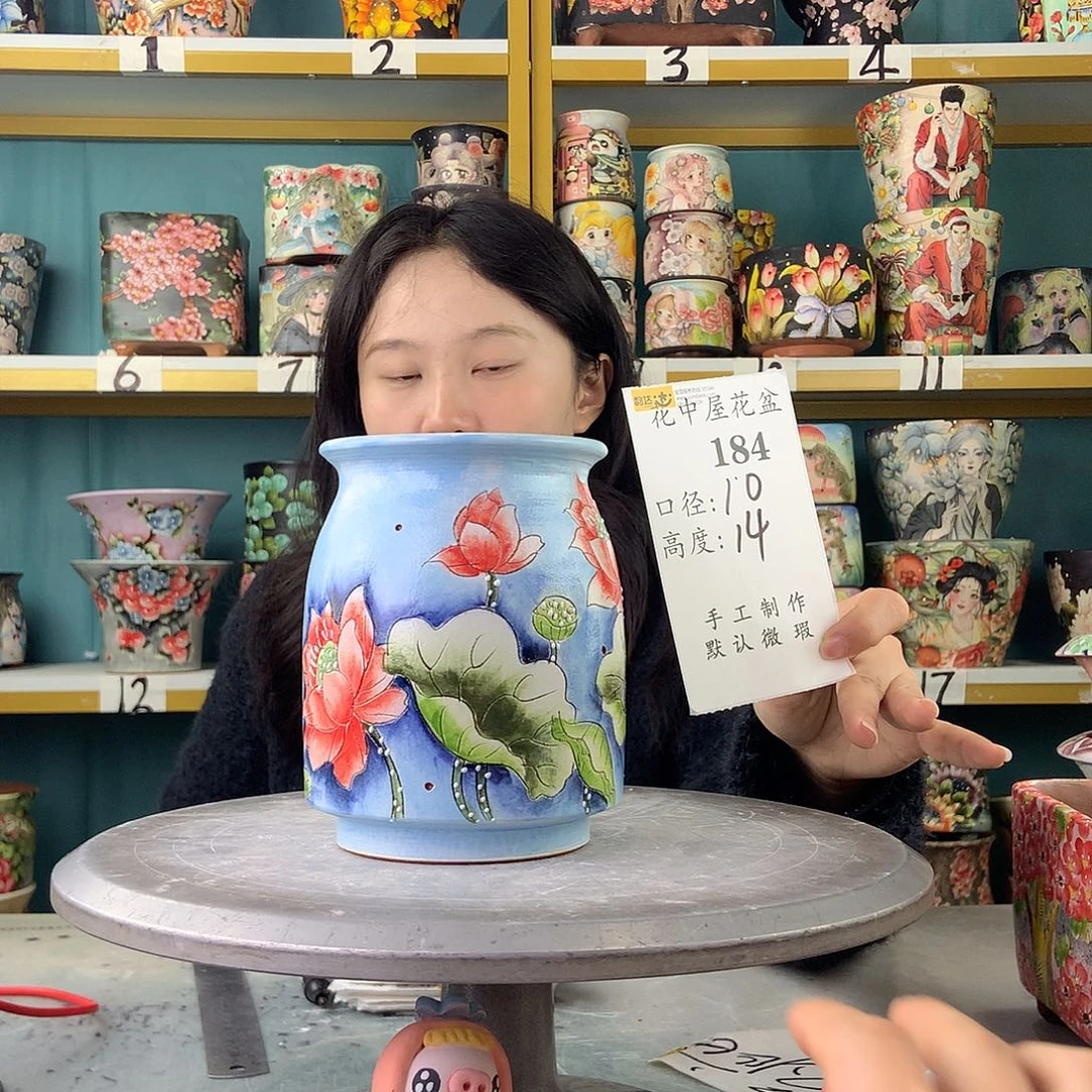 陶景德镇手工花盆184