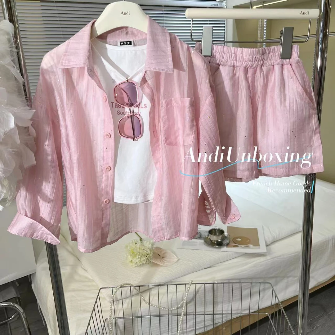 〖ANDI〗订制夏款女童中大童韩版防晒外套套装2304