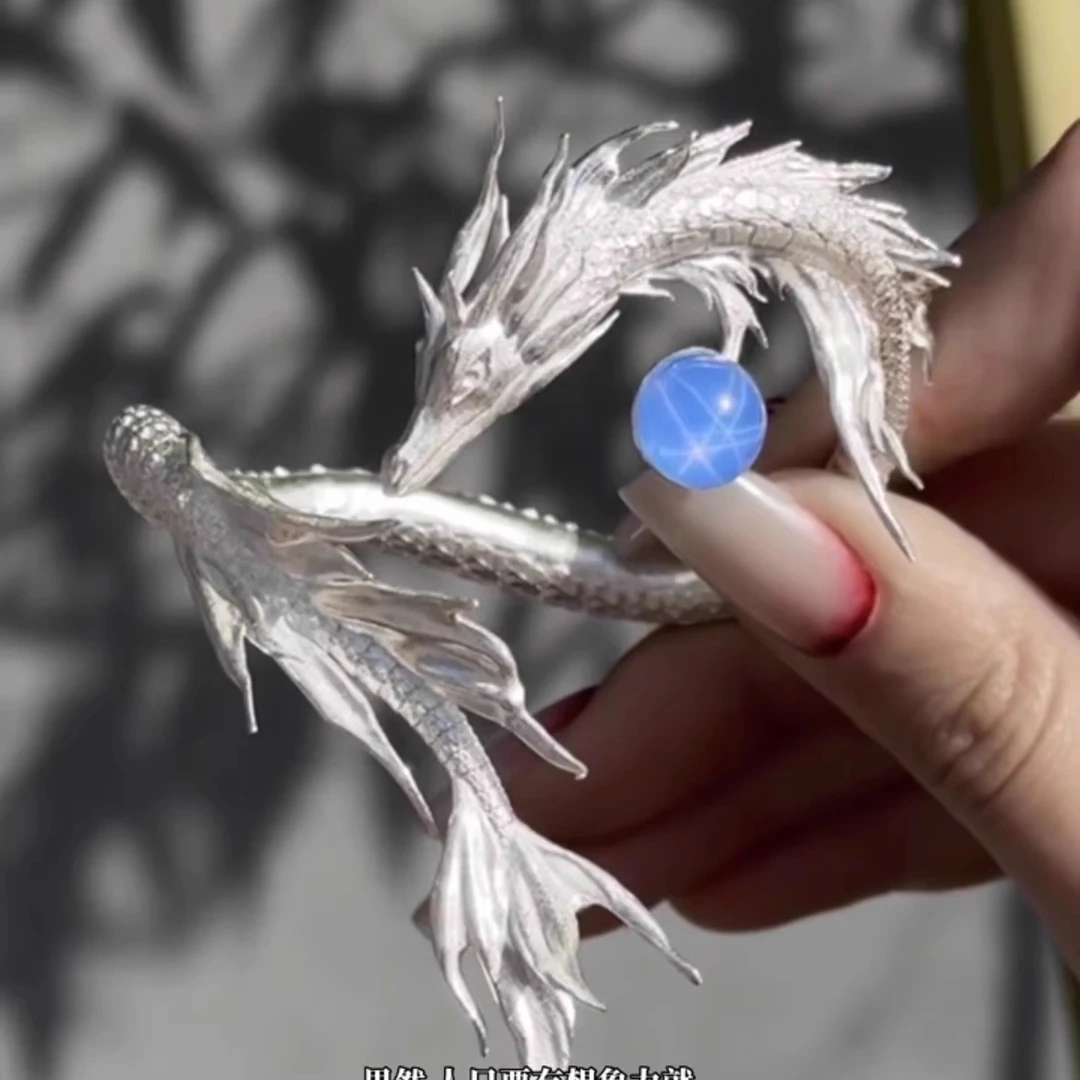 铜合金手镯 熬丙神龙手镯霸气古生肖龙镯高级古法设计钛钢一字款