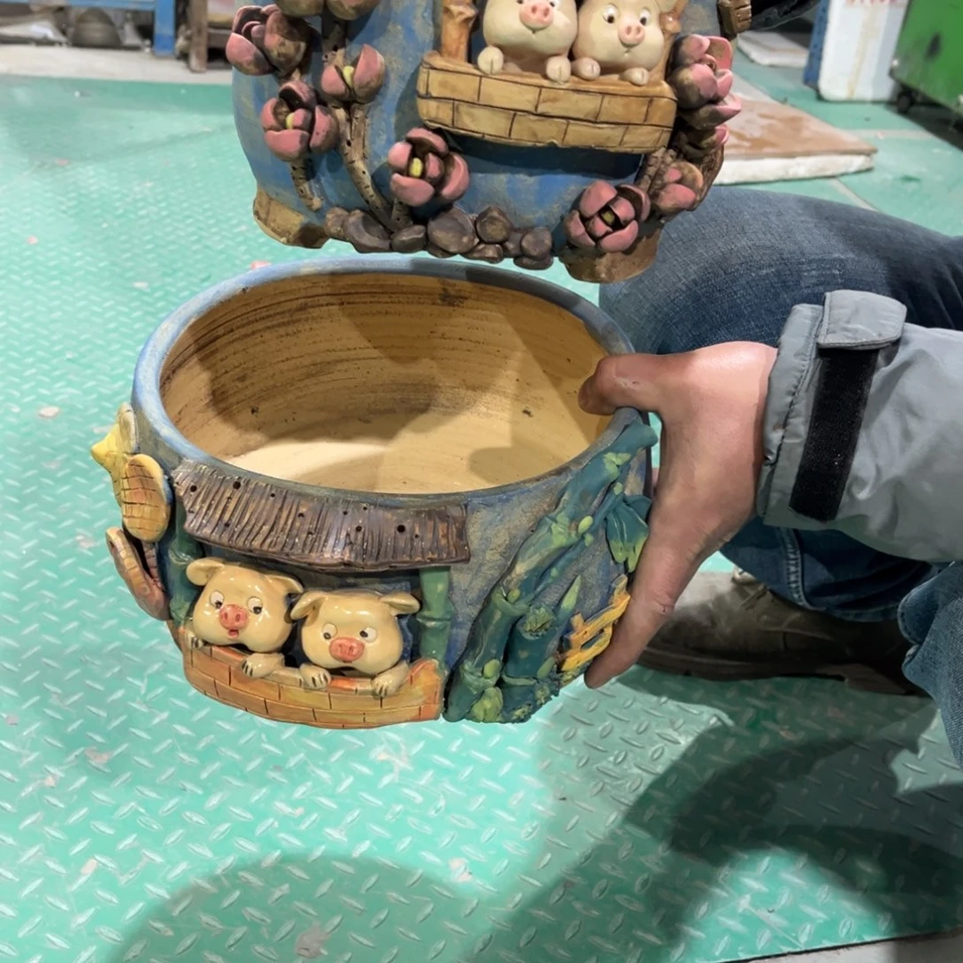 陶瓷ʚ****151两个微瑕福利花盆