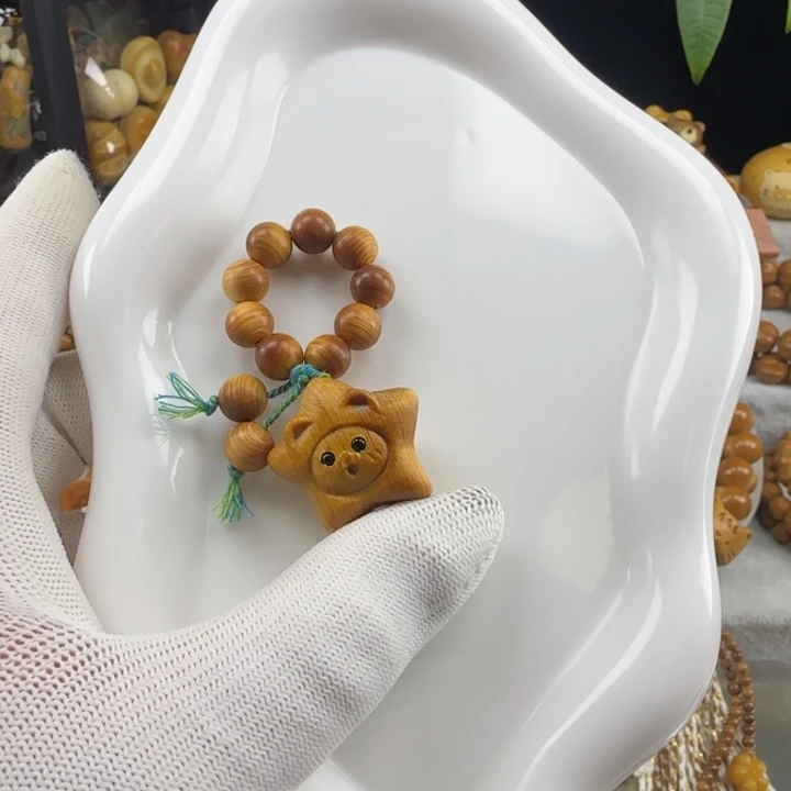 福利！崖柏手把件星星