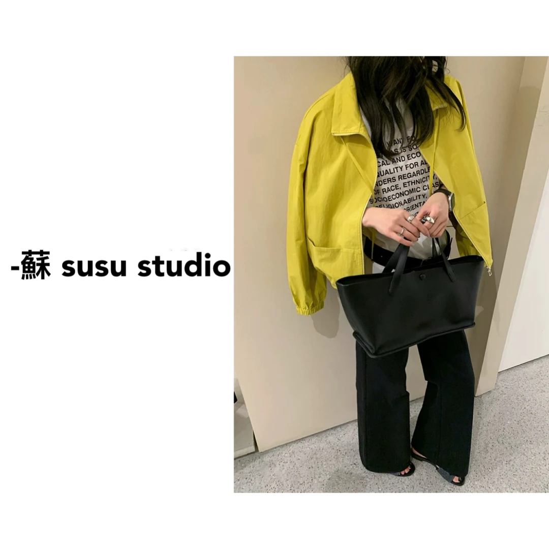 春季新款时尚韩系休闲百搭短款外套简约气质显瘦上衣女