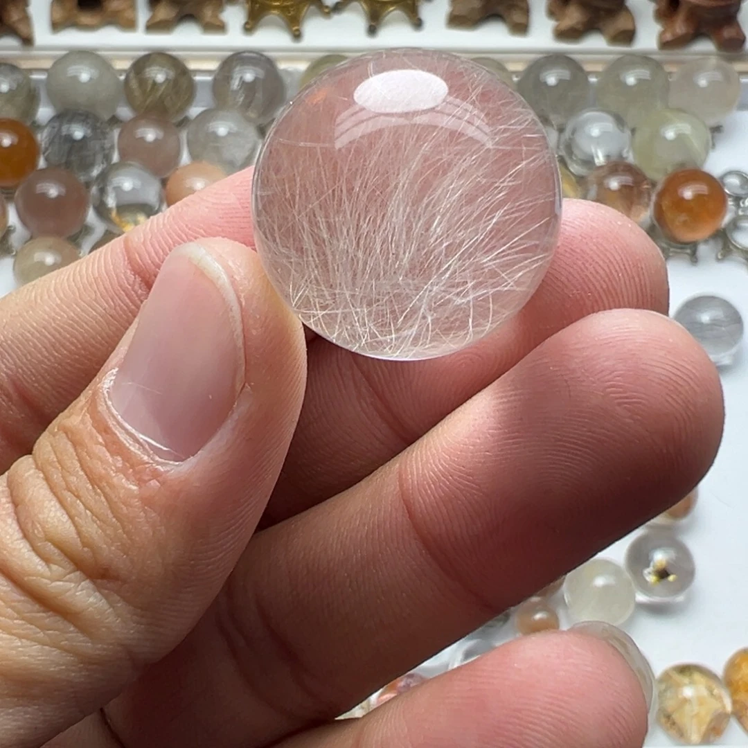 蛋***蛋珠宝半成品未镶嵌水晶银发球