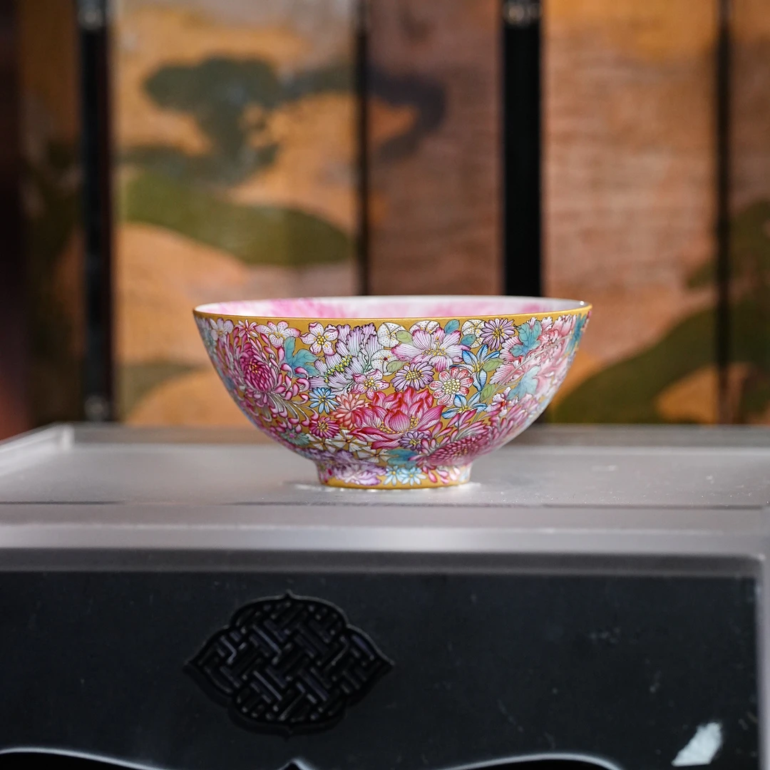 曹鸿雁 | 万花内绘宝石红凤凰普洱杯 容量80cc 景德镇陶瓷