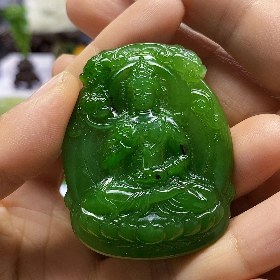 未镶嵌和田玉挂件青*