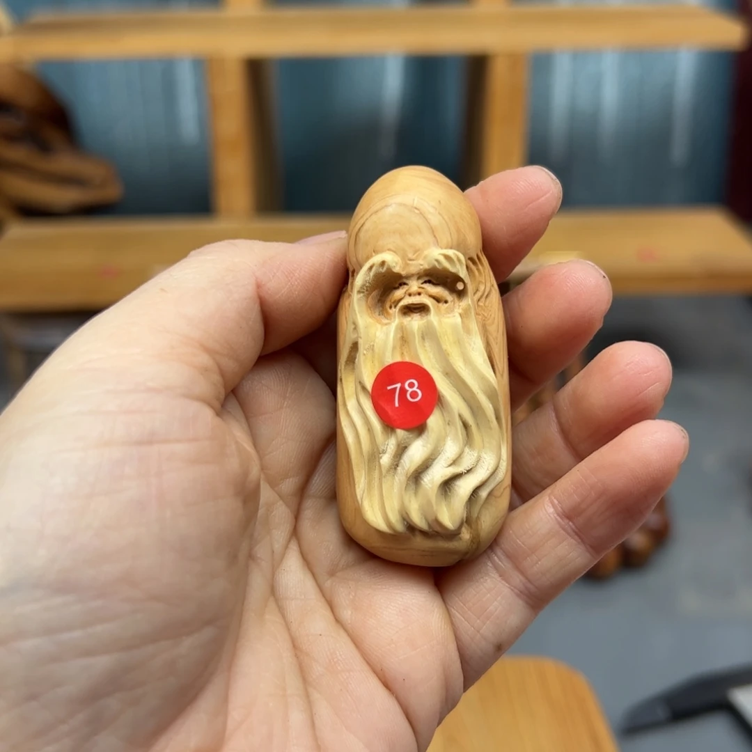 沙***驼木崖柏木摆件手把件