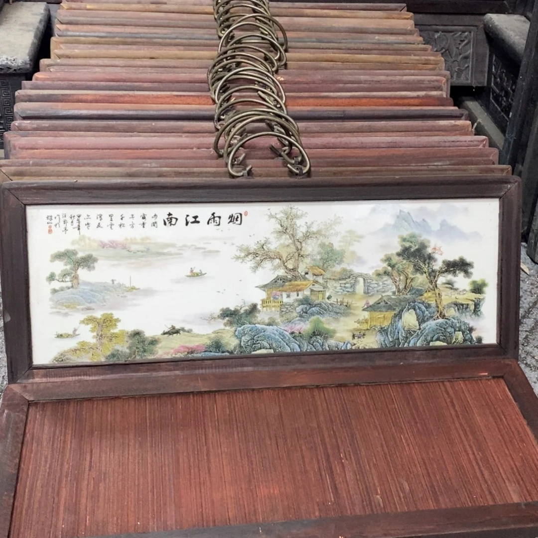 瓷片53*21 景德镇瓷板画柴窑烧制