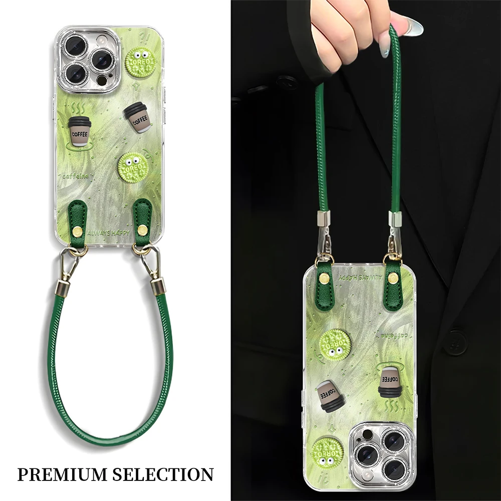 创意晕染饼干适用VIVO苹果16荣耀OPPO华为P70小米红米手机壳ZX008