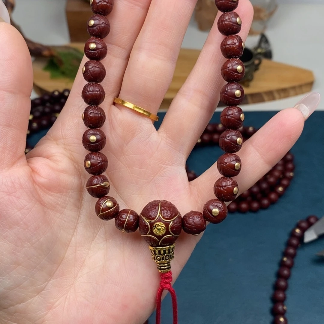 凤眼菩提手串手持金钉三眼8.9