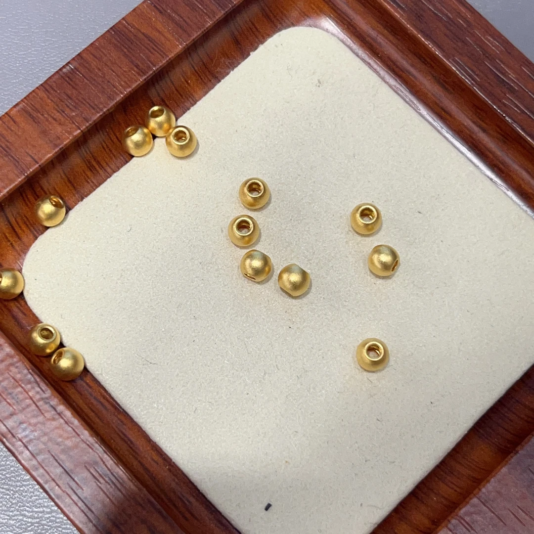 足金999古法卡5MM珠子可Diy穿手绳多样性发货发其一