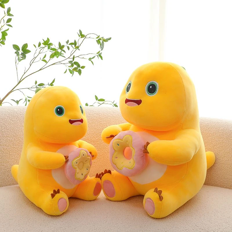 可爱甜甜圈奶龙公仔毛绒玩具恐龙玩偶女生睡觉布娃娃儿童生日礼物