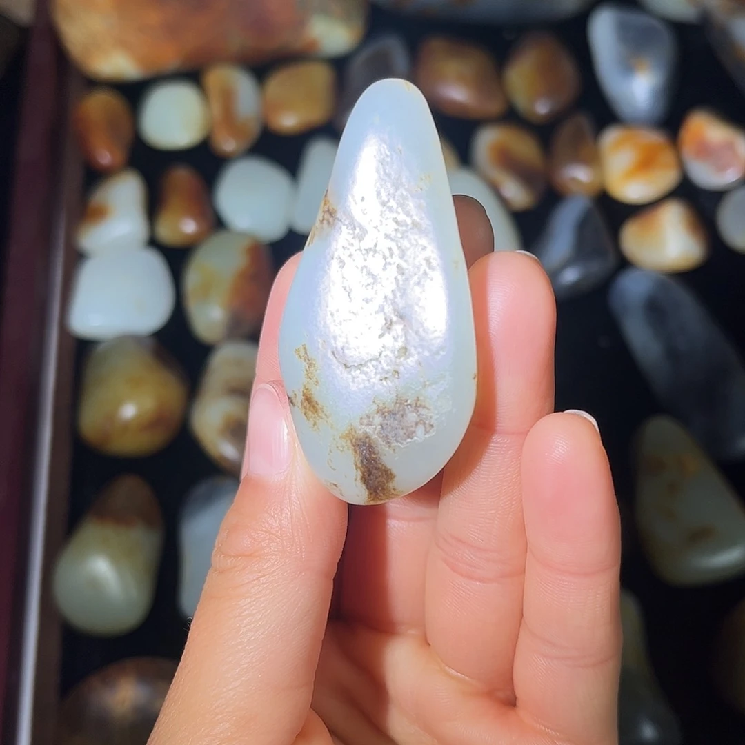 和田玉未镶嵌耳饰53g
