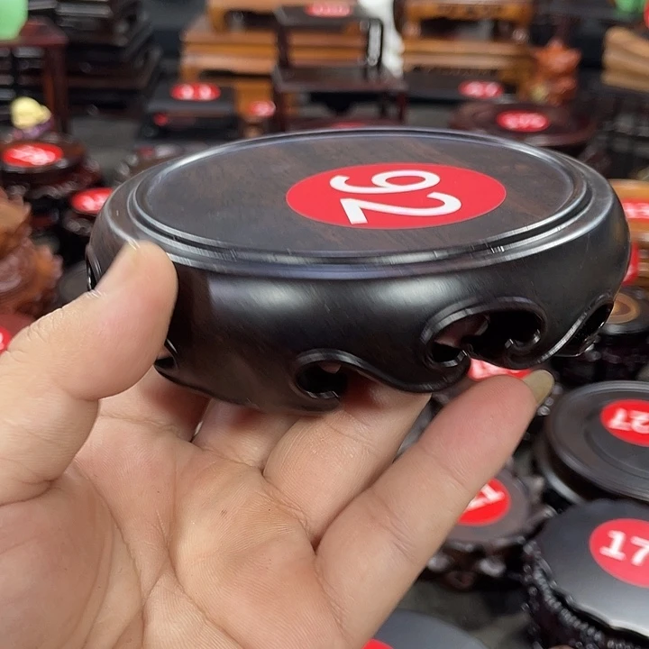 琉璃手工艺品红木底座工艺品10