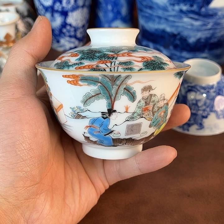 用***7瓷片景德镇全手工手绘陶瓷