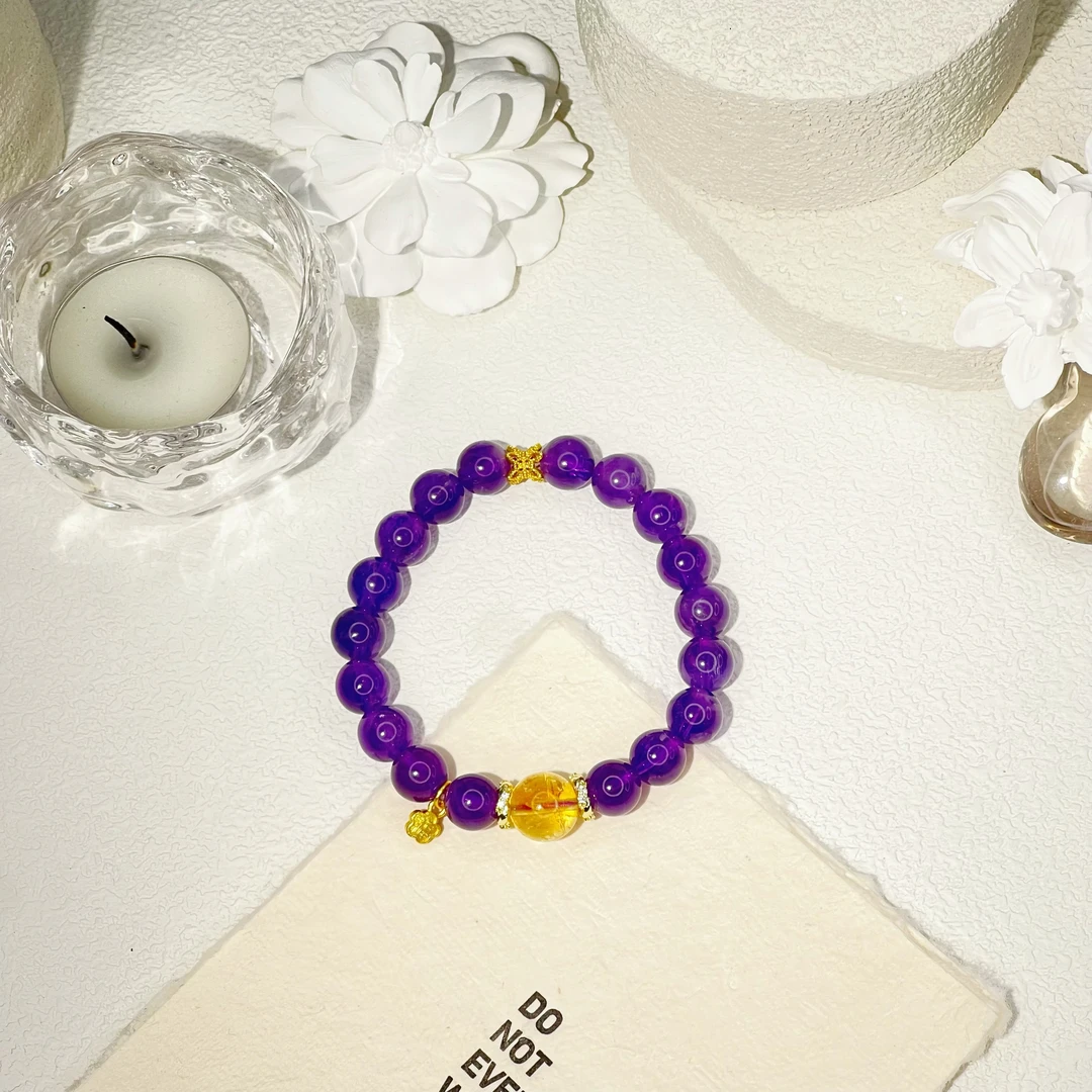 【独占鳌头】TGS天然水晶手串原创设计 多样性发其一颜色微差 K262