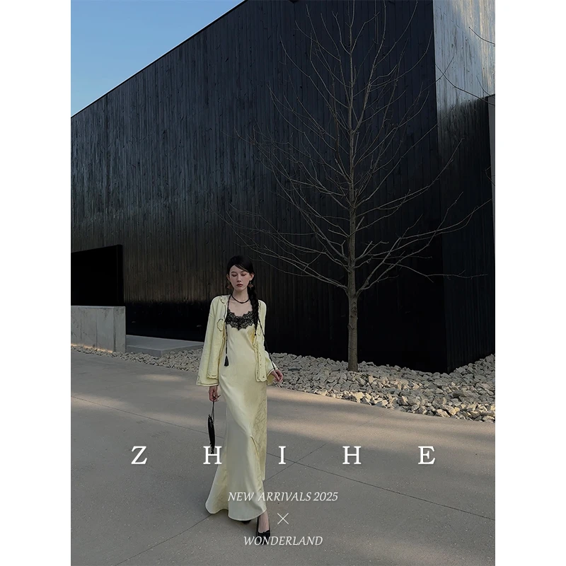 至禾Wonderland【素笺生花】原创国风棉麻镂空绣花外套+蕾丝提花吊