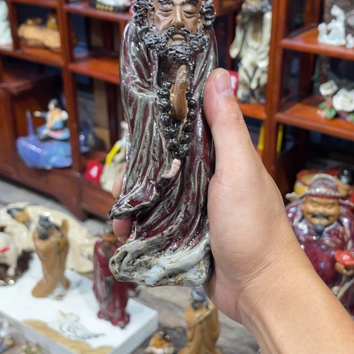 心***开石湾公仔衬托盆景