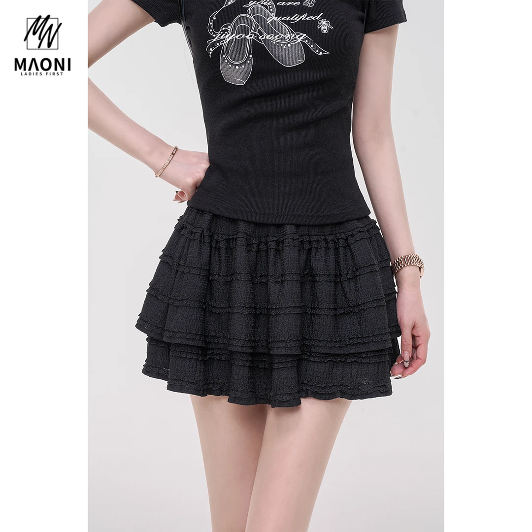 毛妮Peshe【在逃少女】辣妹高腰蛋糕裤裙夏a字芭蕾风蓬蓬裙L1688