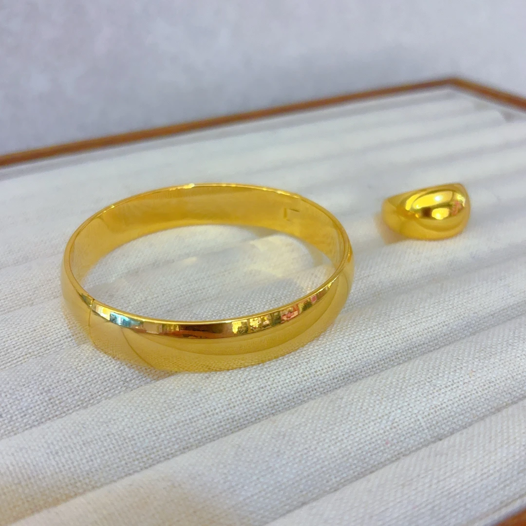 铜合金手镯 铜合金两件套502-5-10不易褪色不易过敏爆款手镯精美·