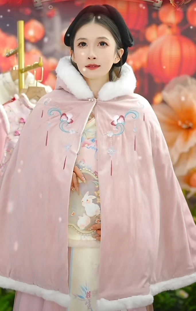 汪小荷品牌   女童中国风16b上衣（披肩）XX14301-A1