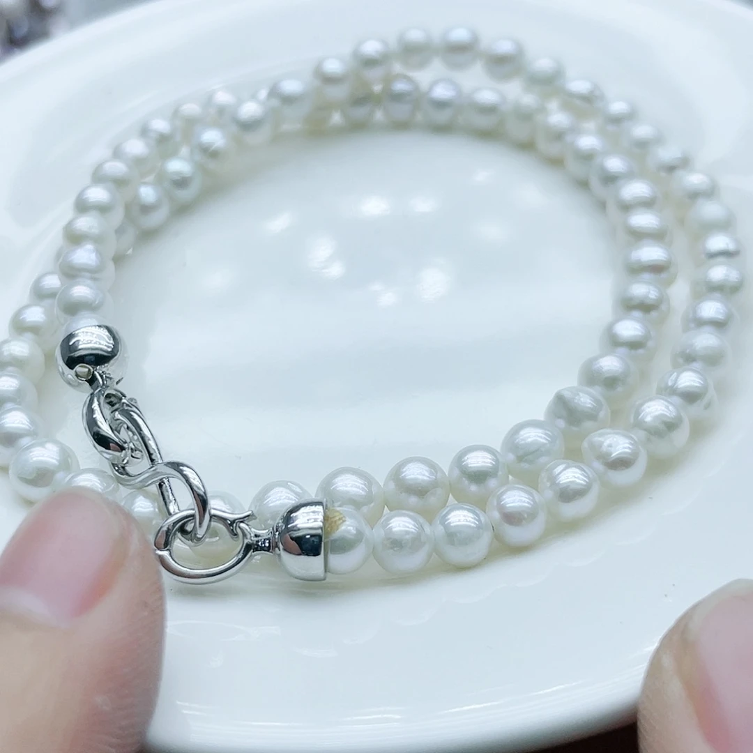 淡水珍珠颈饰钛钢