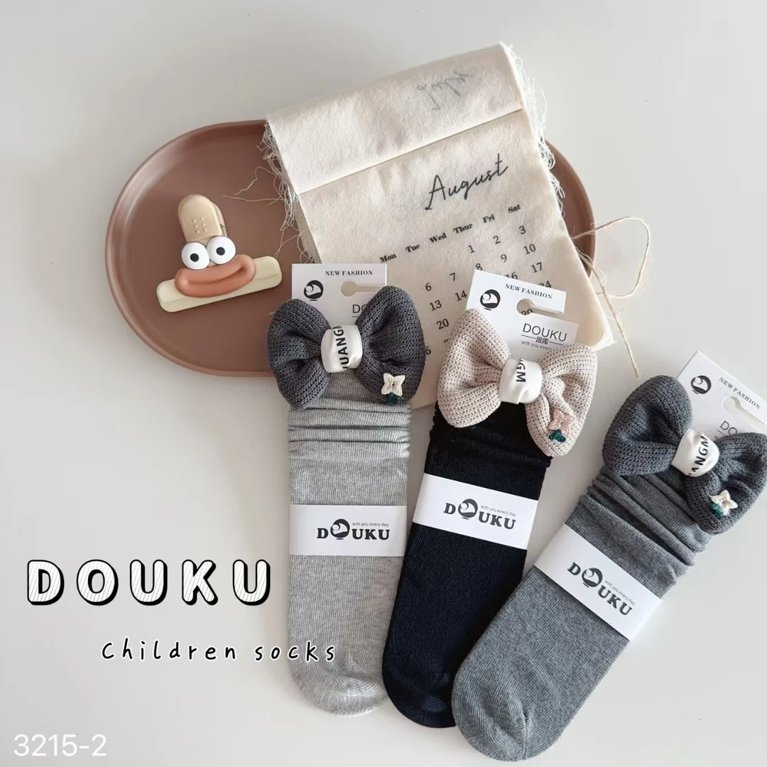 (全店满30包邮)逗库饰品潮袜女童袜甜美小腿袜个性堆堆袜公主风