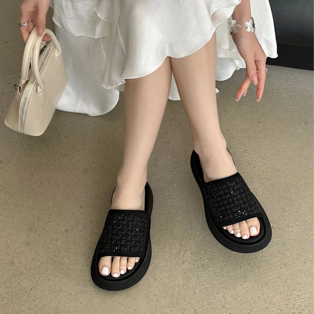 8259新款厚底凉拖鞋网红休闲夏季拖鞋女外穿韩版ins