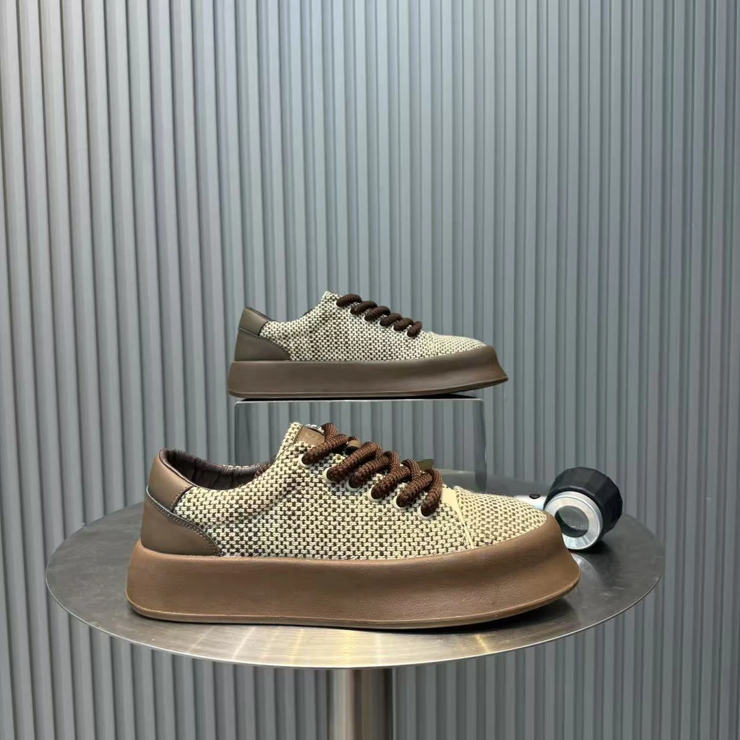 2025秋季新款男鞋休闲板鞋板鞋网面小白鞋透气韩版潮流休闲增高