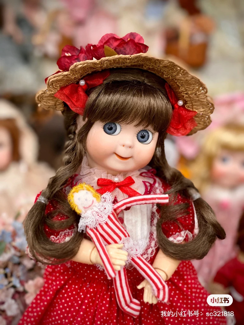 国外艺术家手作vintage古董陶瓷娃娃售出不退换顺丰到付当面验收。