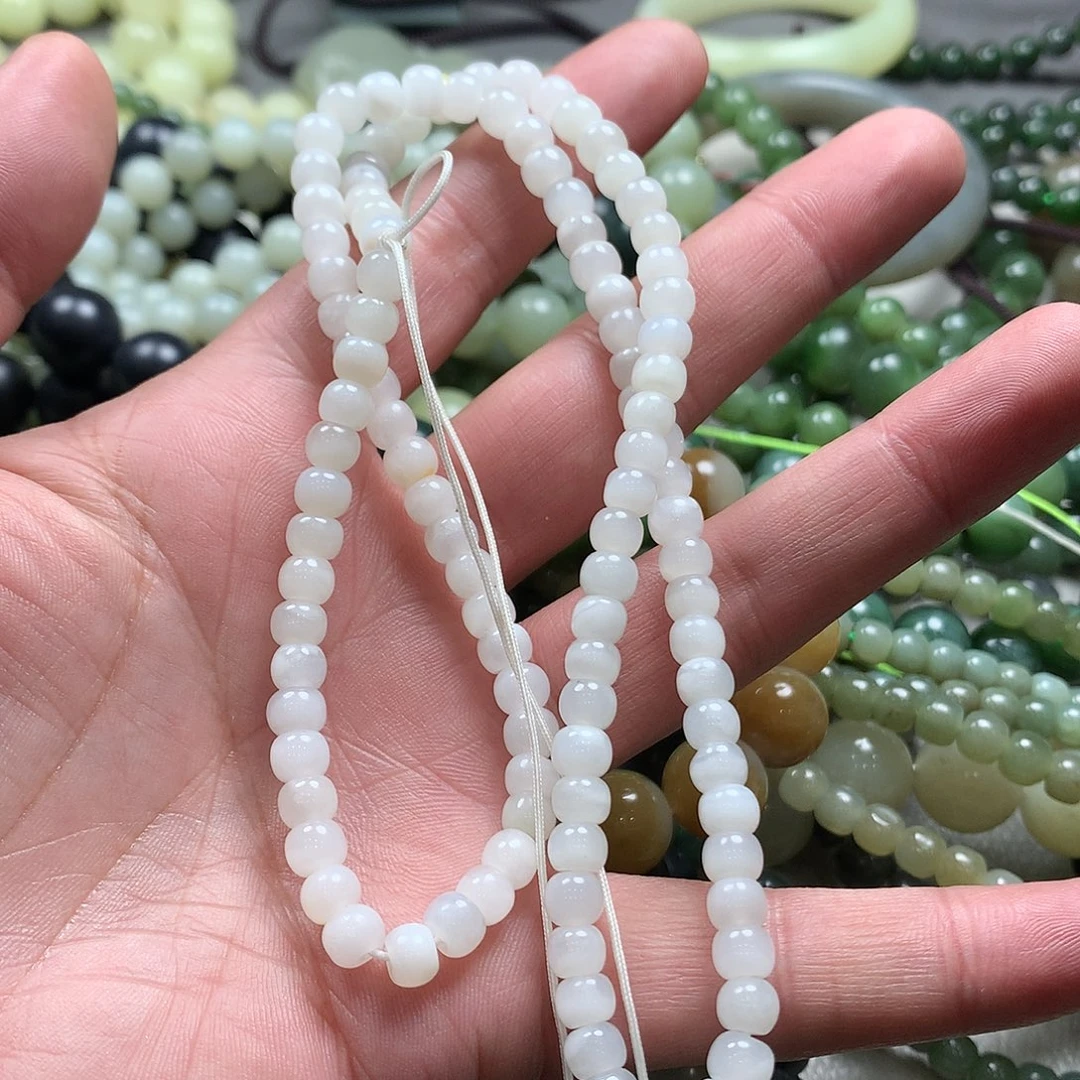 和田玉手链未镶嵌秦*牛