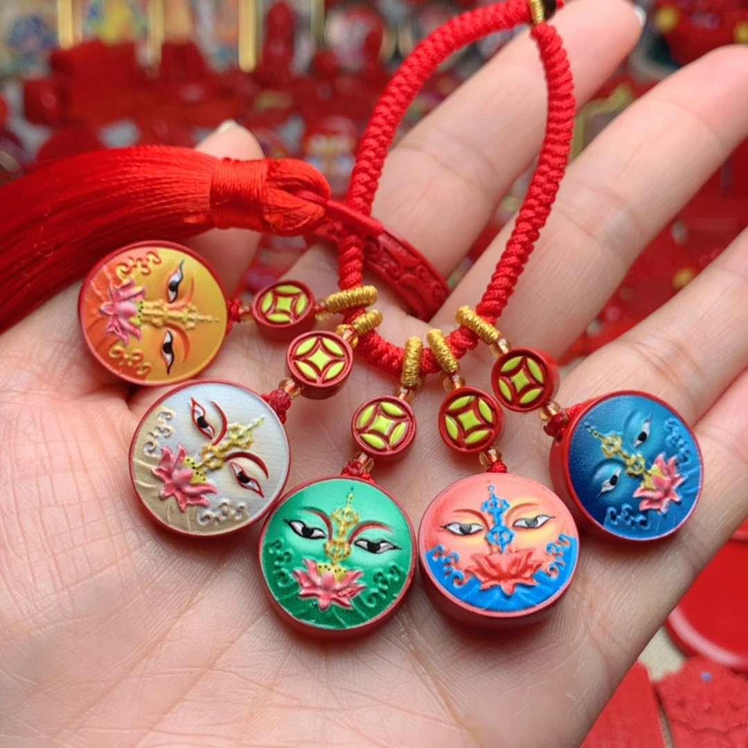 天然辰砂工艺品朱砂钥匙扣包包挂