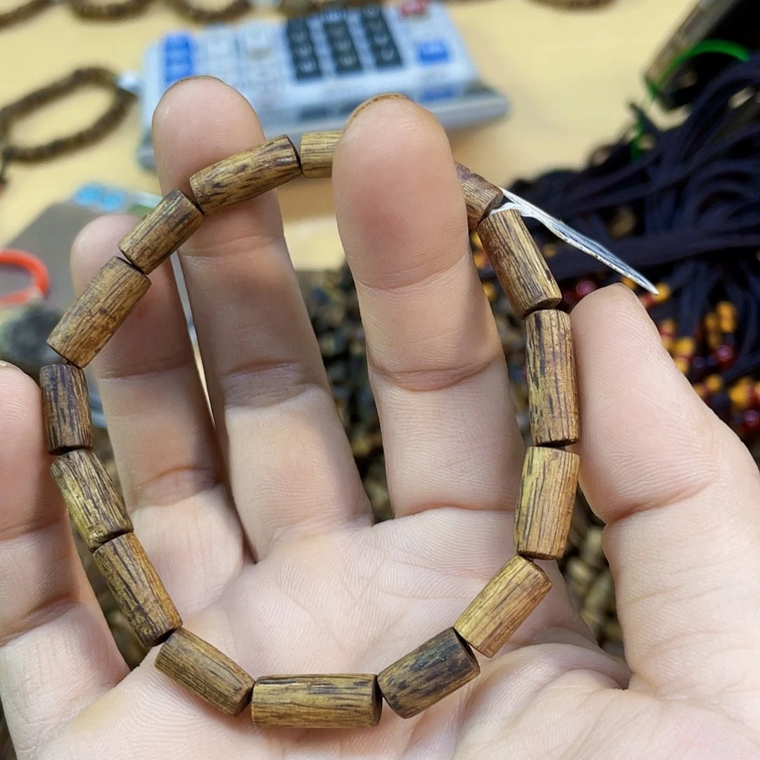 手串沉香棋楠随型桶珠单圈0.6/3克多样性发一