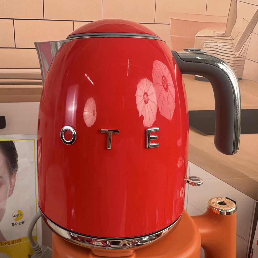 正版OT红色家用烧水壶热水壶壶