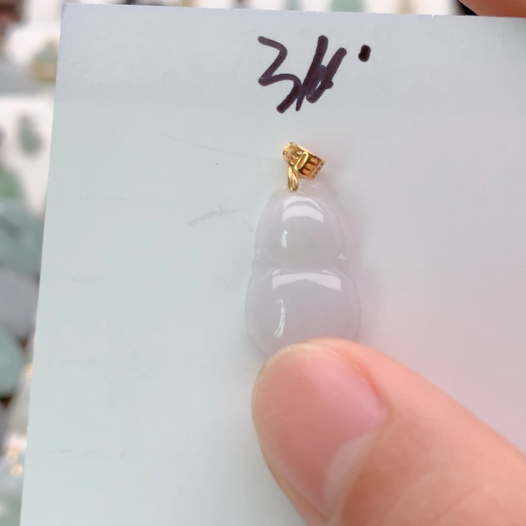 翡翠银S925镀金镶嵌颈饰吊坠