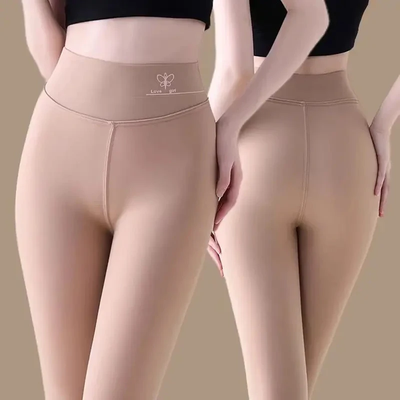 肤色光腿神器一线裆连裤袜加肥加大水光袜肉色鲨鱼裤加绒肤色连裤