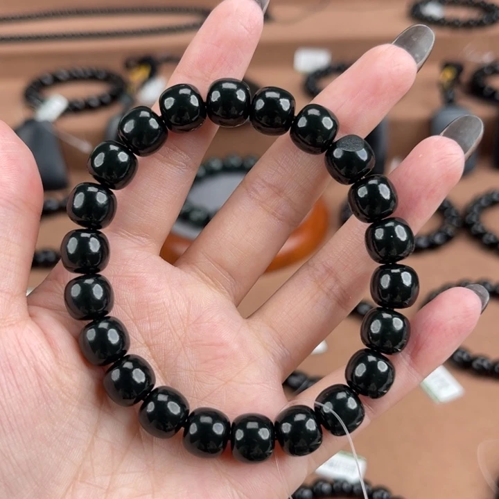 和田玉（青玉）未镶嵌手串卡10