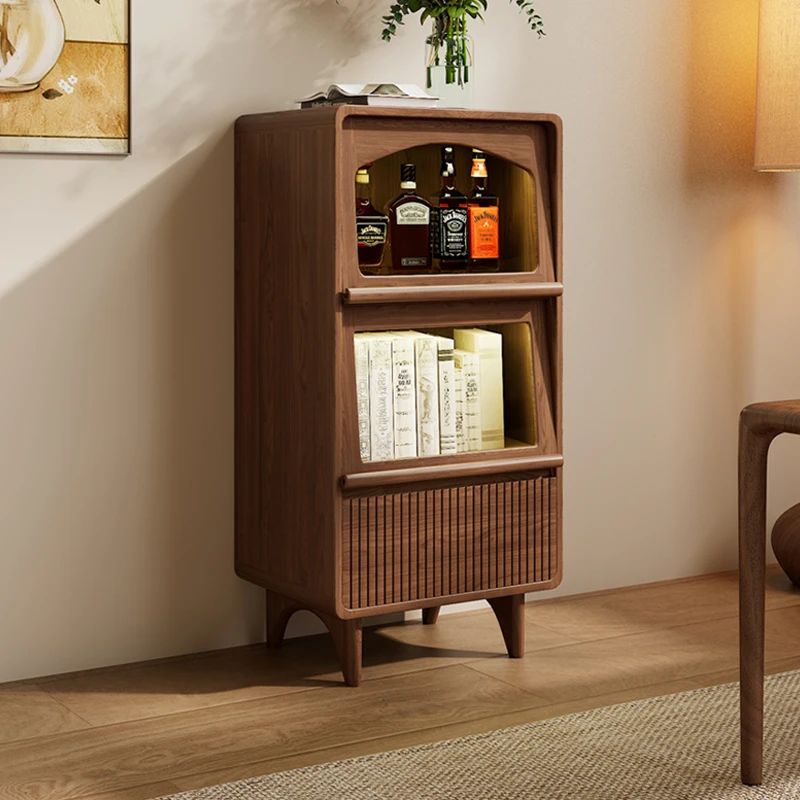 SARELANK/珊兰北美黑胡桃木全实木斗柜酒柜电视柜边柜储物柜