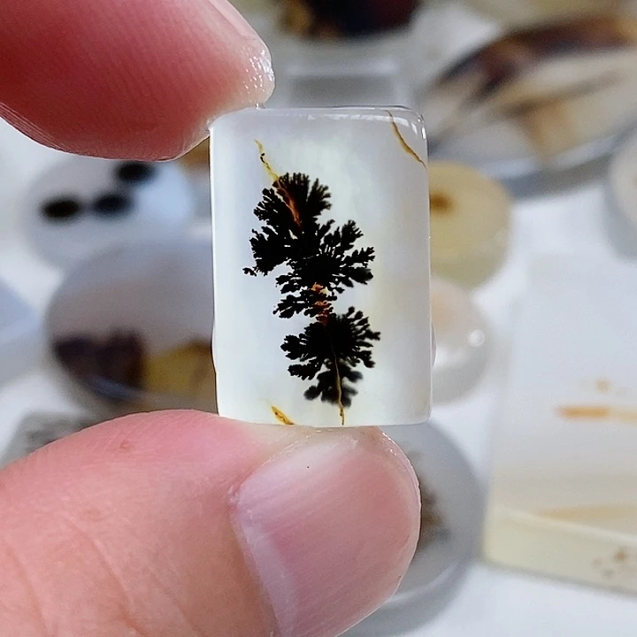 未镶嵌奇石玛瑙/玉髓雪*鹤