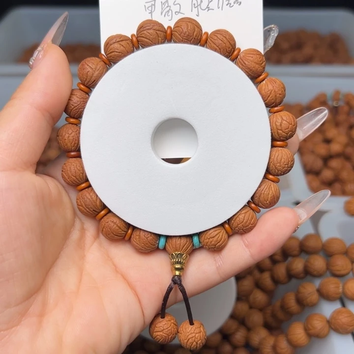 桃核手串甲骨文肚卡11左右