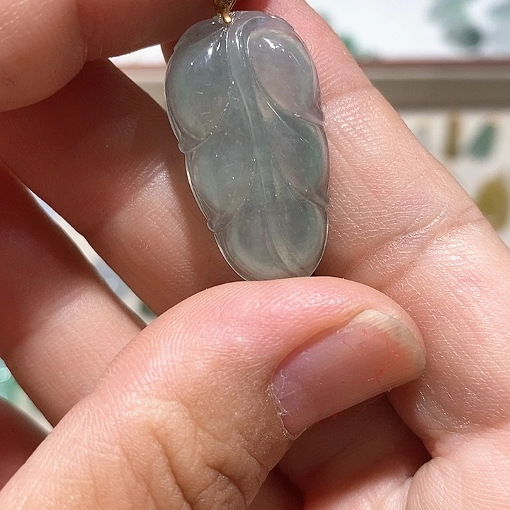 吊坠(不含链)18K金镶嵌翡翠