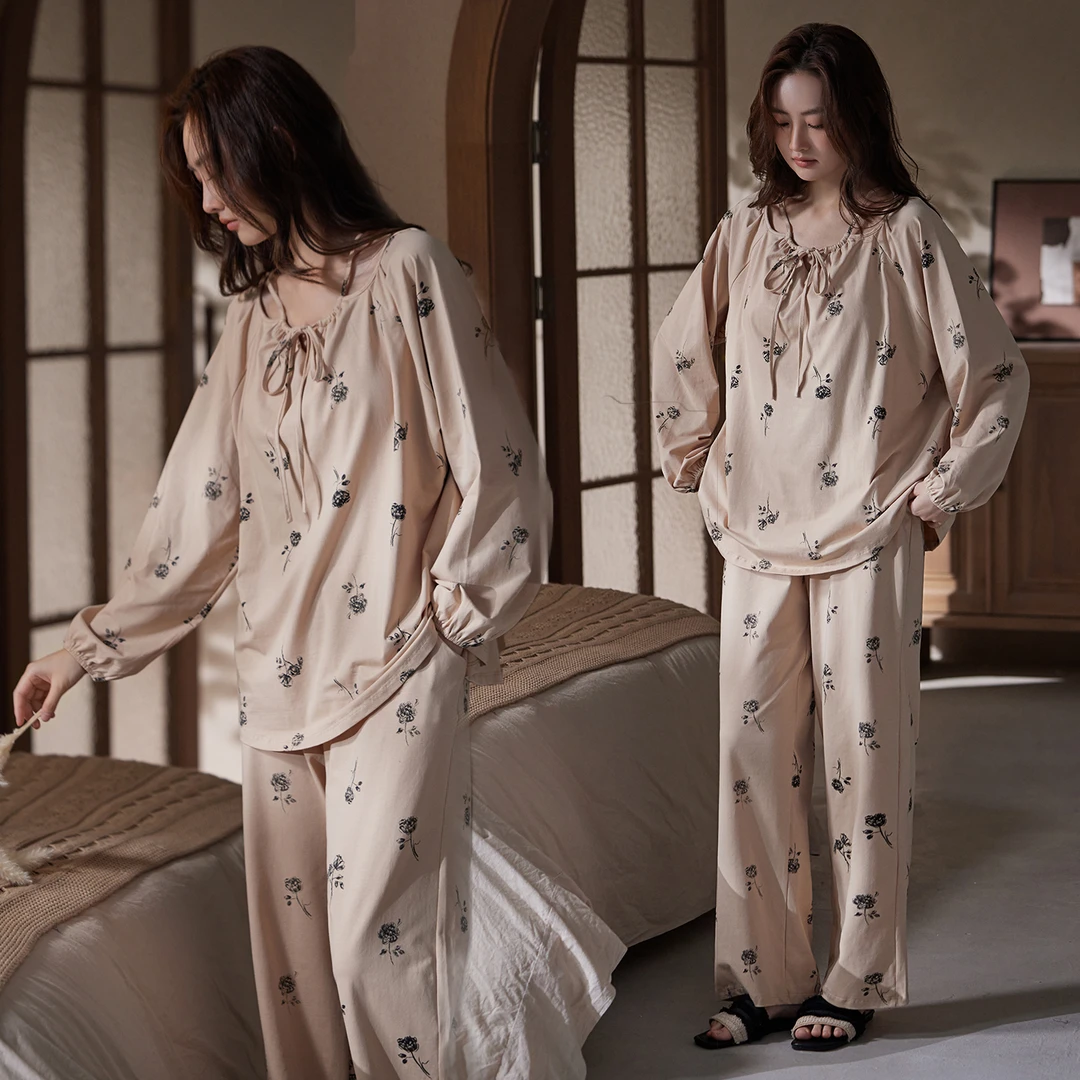 【早秋】秋季睡衣新款琥珀流光风休闲大气款宽松舒适可外穿家居服