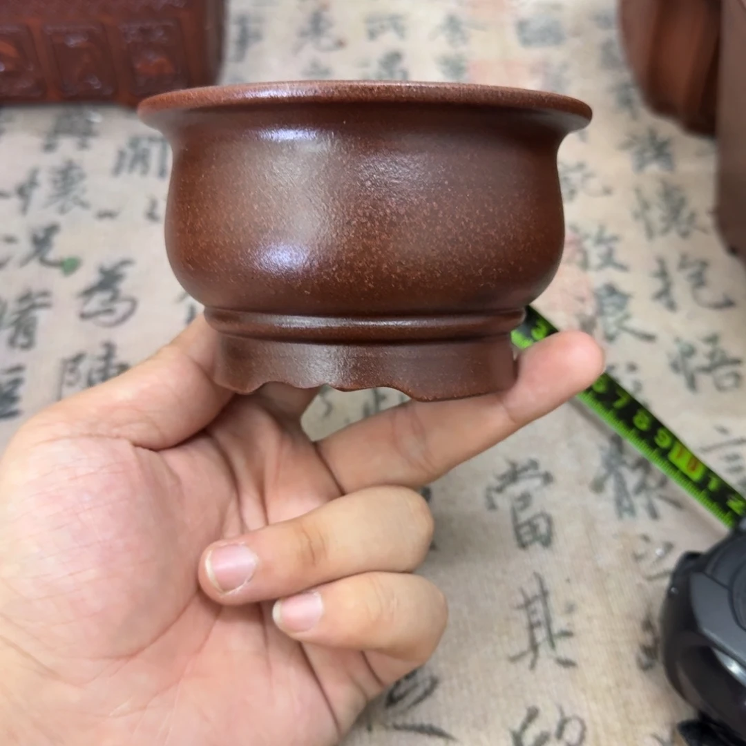 紫砂花盆9.5x5.5内经紫砂花盆